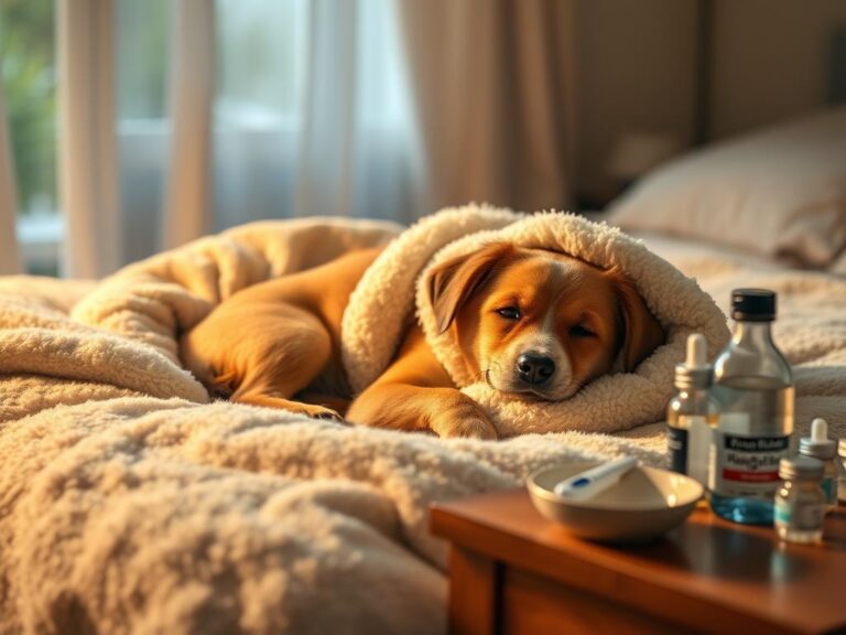 how to comfort a dog with a fever
