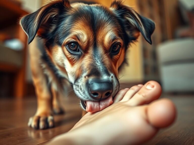 why does my dog lick my feet