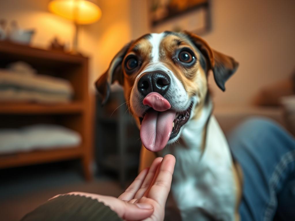 why does my dog lick my hands