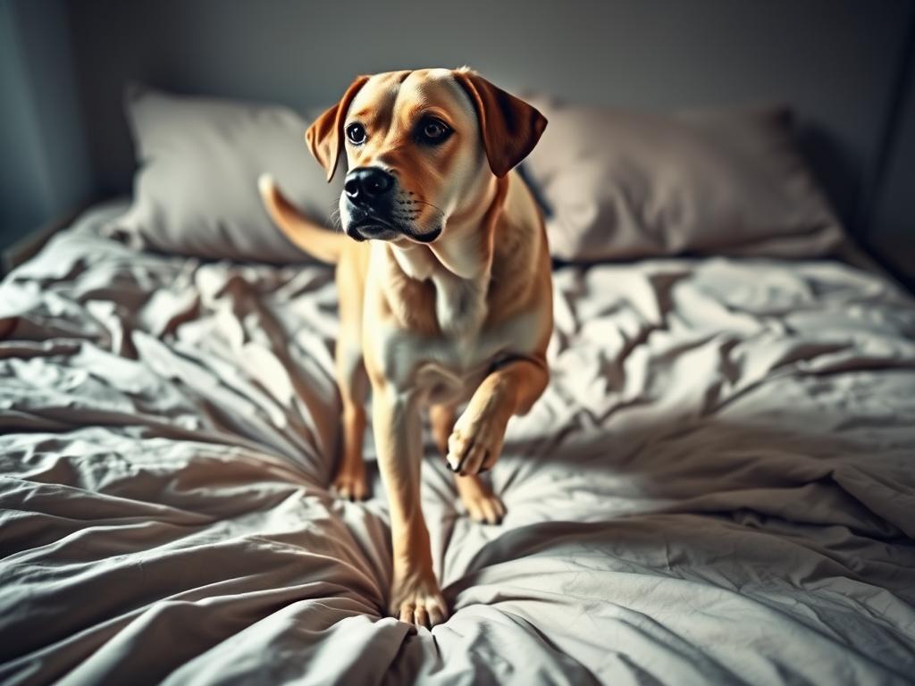 why does my dog pee on my bed