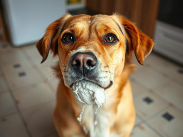 why is my dog throwing up white foam